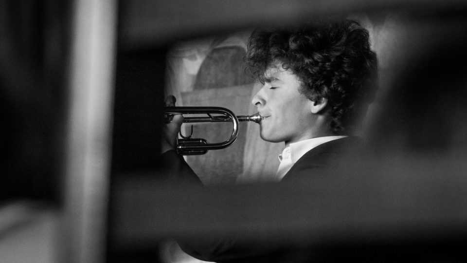 Russian trumpeter Aleksandr Rublev at a concert in Bechyně