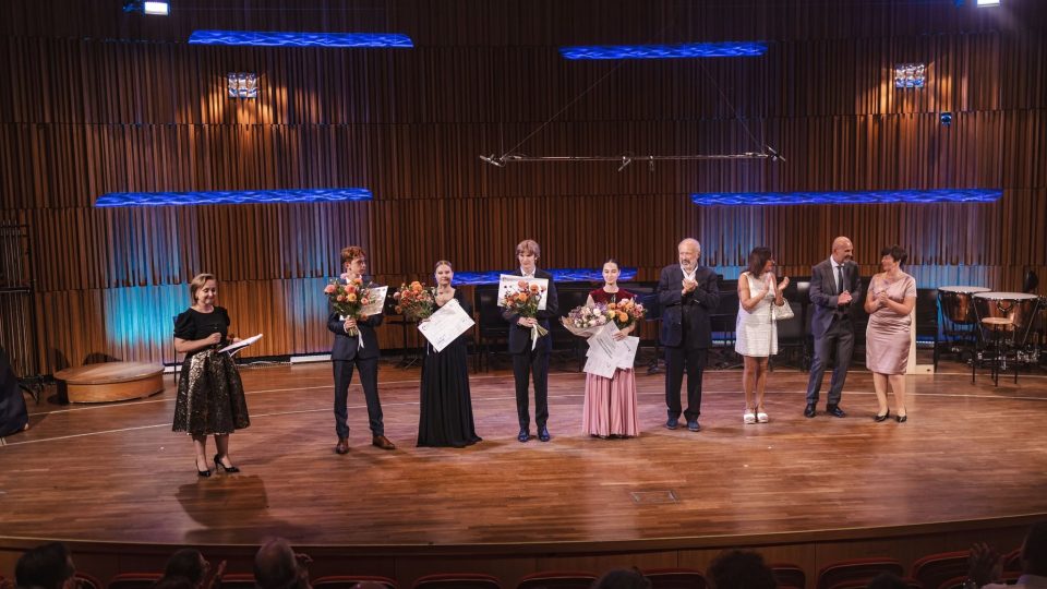 Finalisté dechové kategorie Concertino Praga 2026 | foto: Jan Macháček Finalisté dechové kategorie Concertino Praga 2026