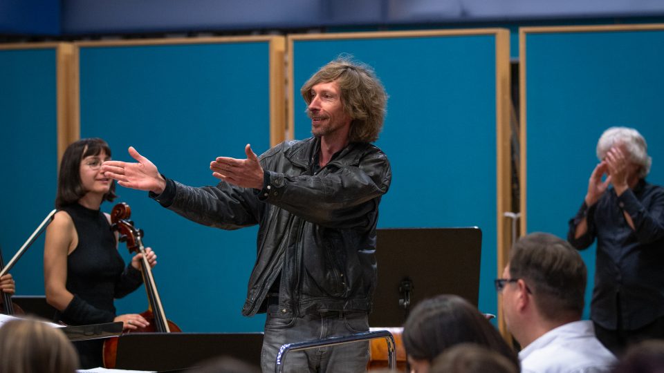 conductor František Chaloupka at Epochef in studio S1