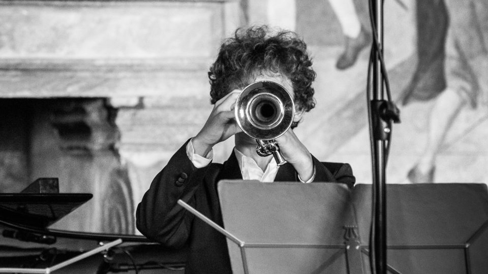 Russian trumpeter Aleksandr Rublev at a concert in Bechyně
