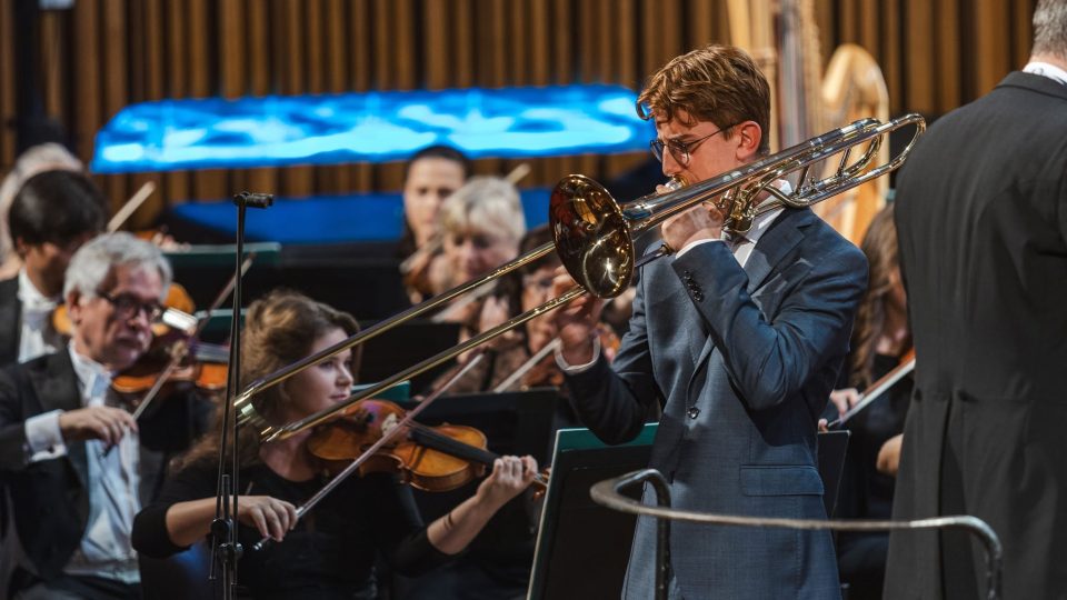 Český trombonista Sebastian Cretan | foto: Jan Macháček Český trombonista Sebastian Cretan